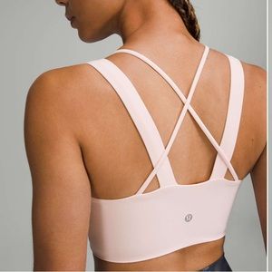 Lululemon Like a Cloud longline D/DD strawberry milkshake size 4